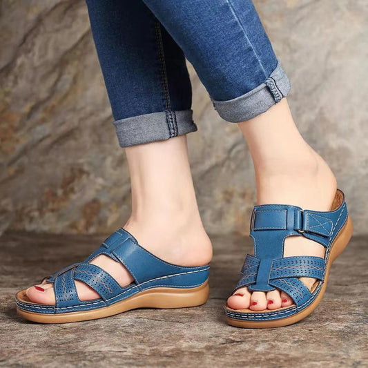 Vintage Wedge Greta  Slip-On Ladies Sandals