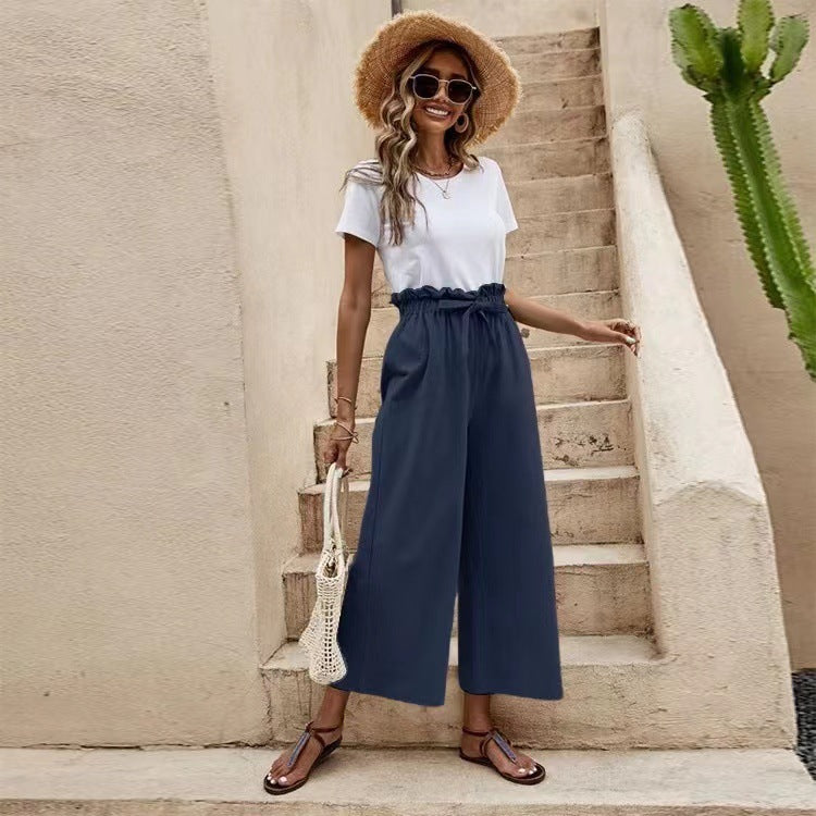 Pinterest-Inspired Greta  Linen Wide Leg Pants