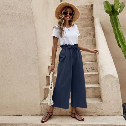Pinterest-Inspired Greta  Linen Wide Leg Pants