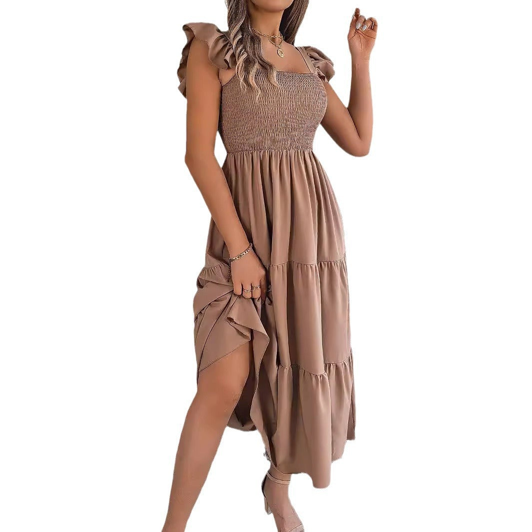 Elegant Greta  Sleeveless Midi Summer Dress