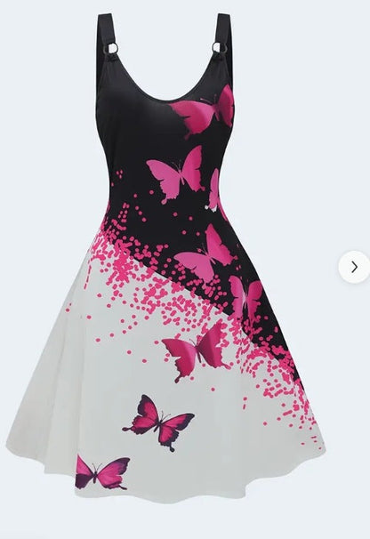 Turtle Print Sleeveless Dress by Greta 