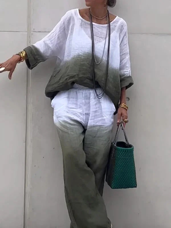Gradient Linen Two-Piece Set by Greta 
