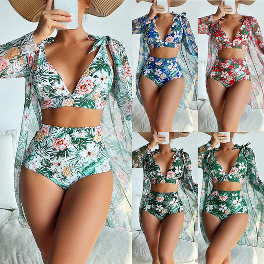 Vibrant Greta  Multicolor Printed Bikini Set