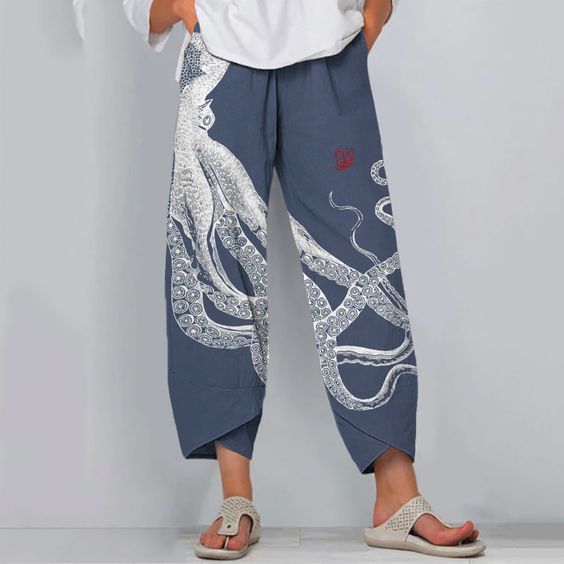 Artful Linen Greta  3D Pattern Pants