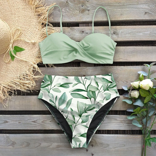 Floral High Waist Bikini by Greta 
