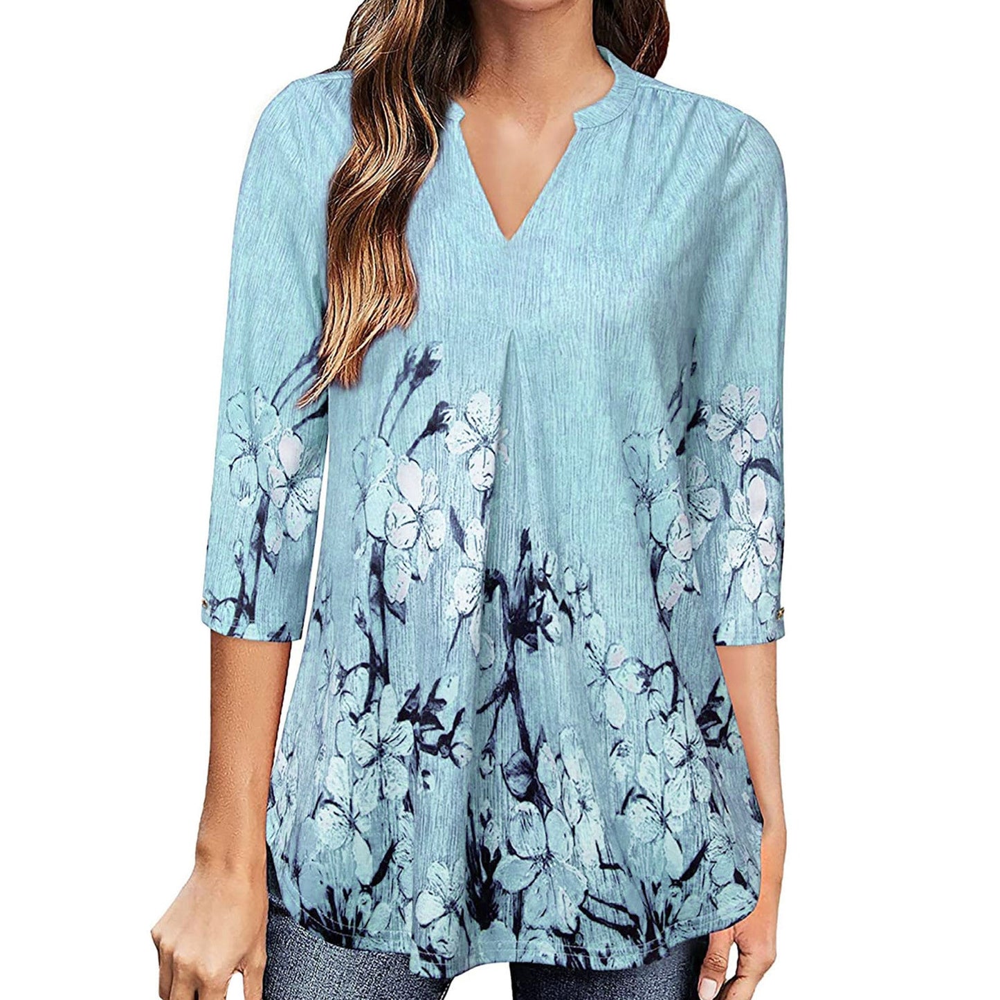Floral V-Neck Top by Greta 