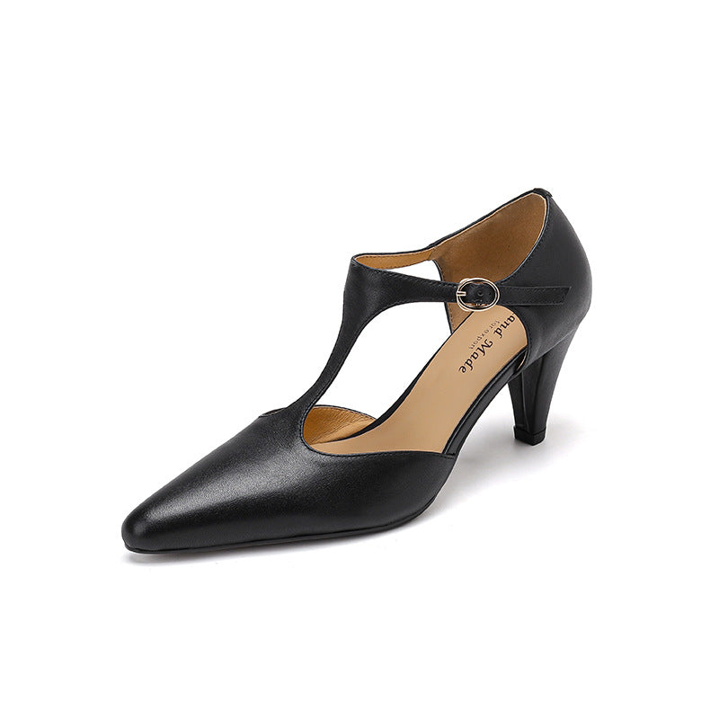 Retro T-Strap High Heel Sandals by Greta 