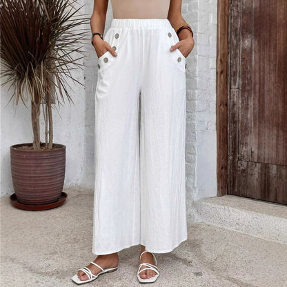 Relaxed High Waist Wide-Leg Pants by Greta 