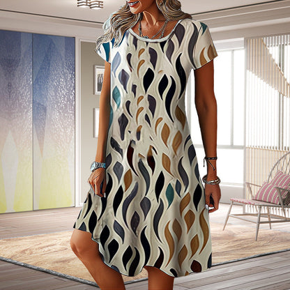 Floral Print Greta  Summer A-Line Dress