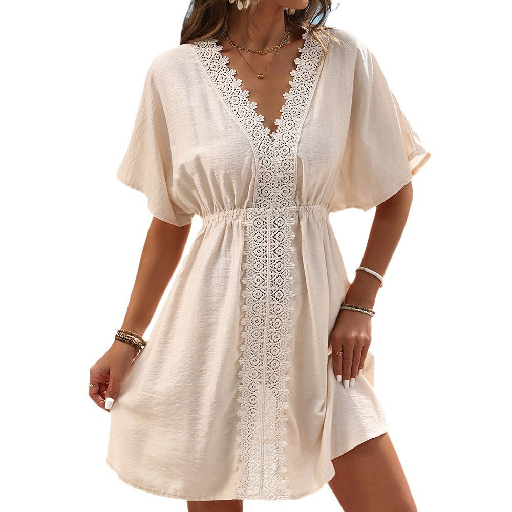 Chic Ice Silk Lace Beach Dress by Greta 