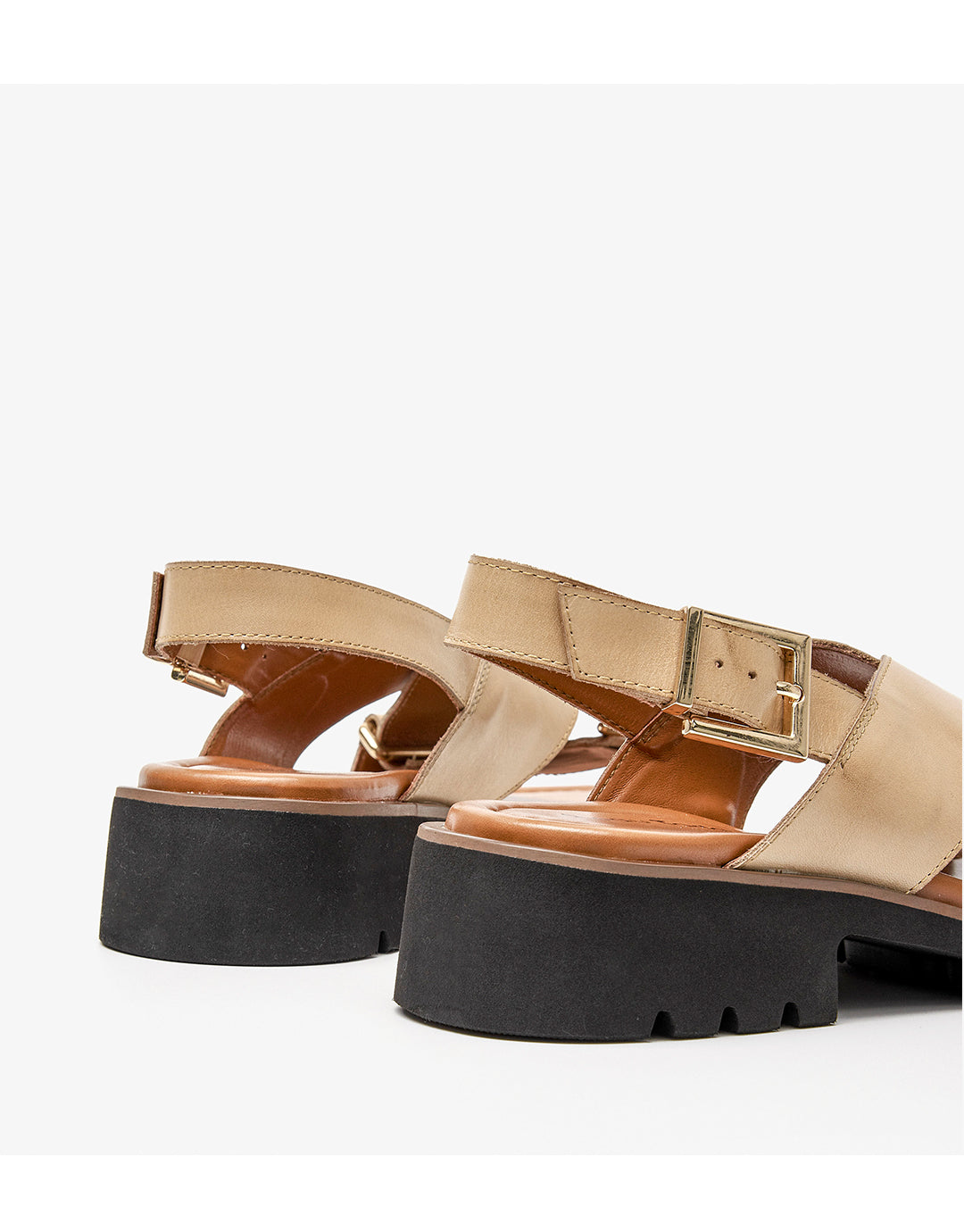 Retro Cross Strap Sandals by Greta 