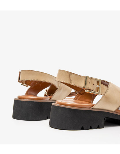 Retro Cross Strap Sandals by Greta 