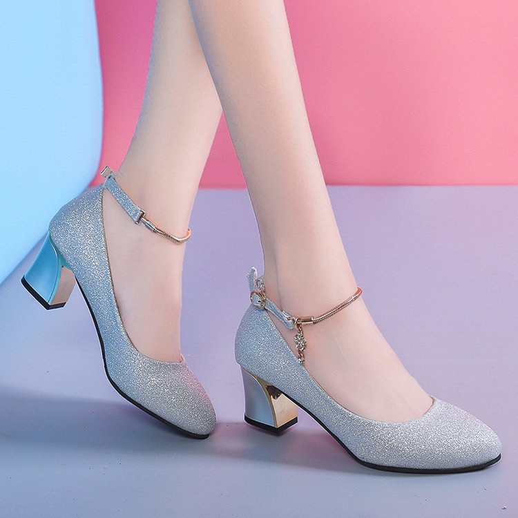 Elegant Greta  Chunky Heel Pumps