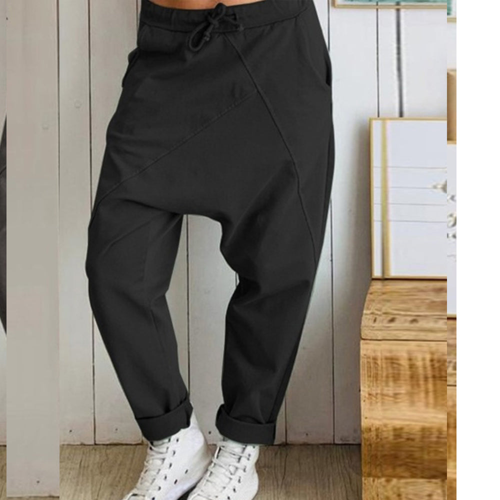 Relaxed Fit Greta  Cotton Harem Pants