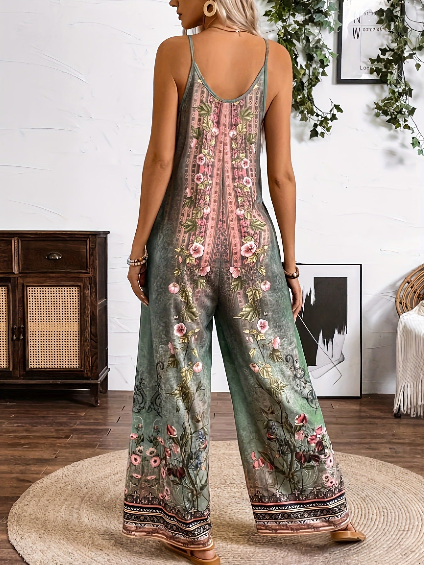 Boho Floral Greta  Printed Jumpsuit