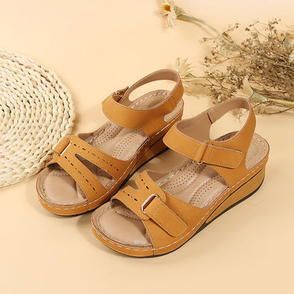 Chic Platform Wedge Sandals by Greta 