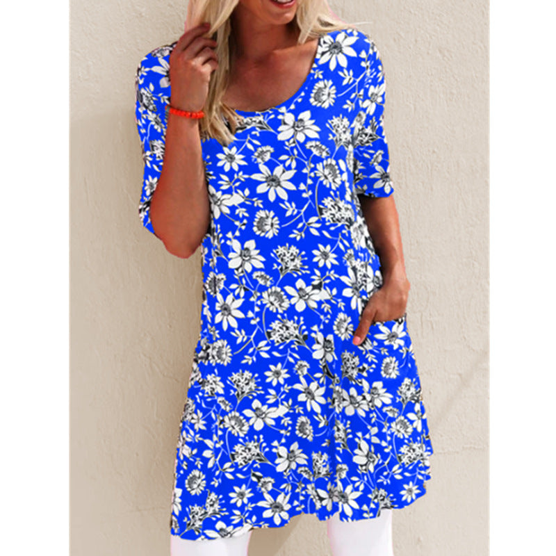 Floral Print Pocket Dress by Greta 