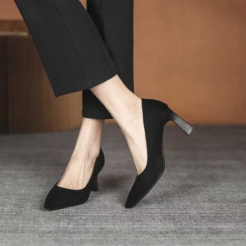 Elegant Black Stiletto Heels by Greta 