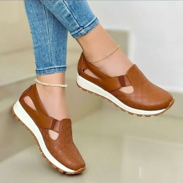 Versatile Greta  Chunky Slip-On Casual Flats