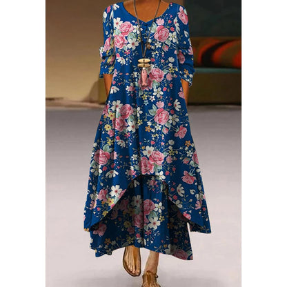Artistic Floral Swing Dress by Greta 