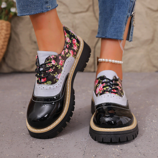 Chic Floral Greta  Plus-Size Casual Shoes