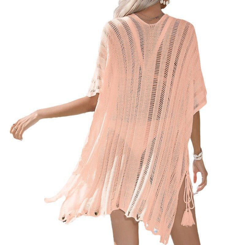 Chic Hollow Knit Greta  Bikini Cover Up
