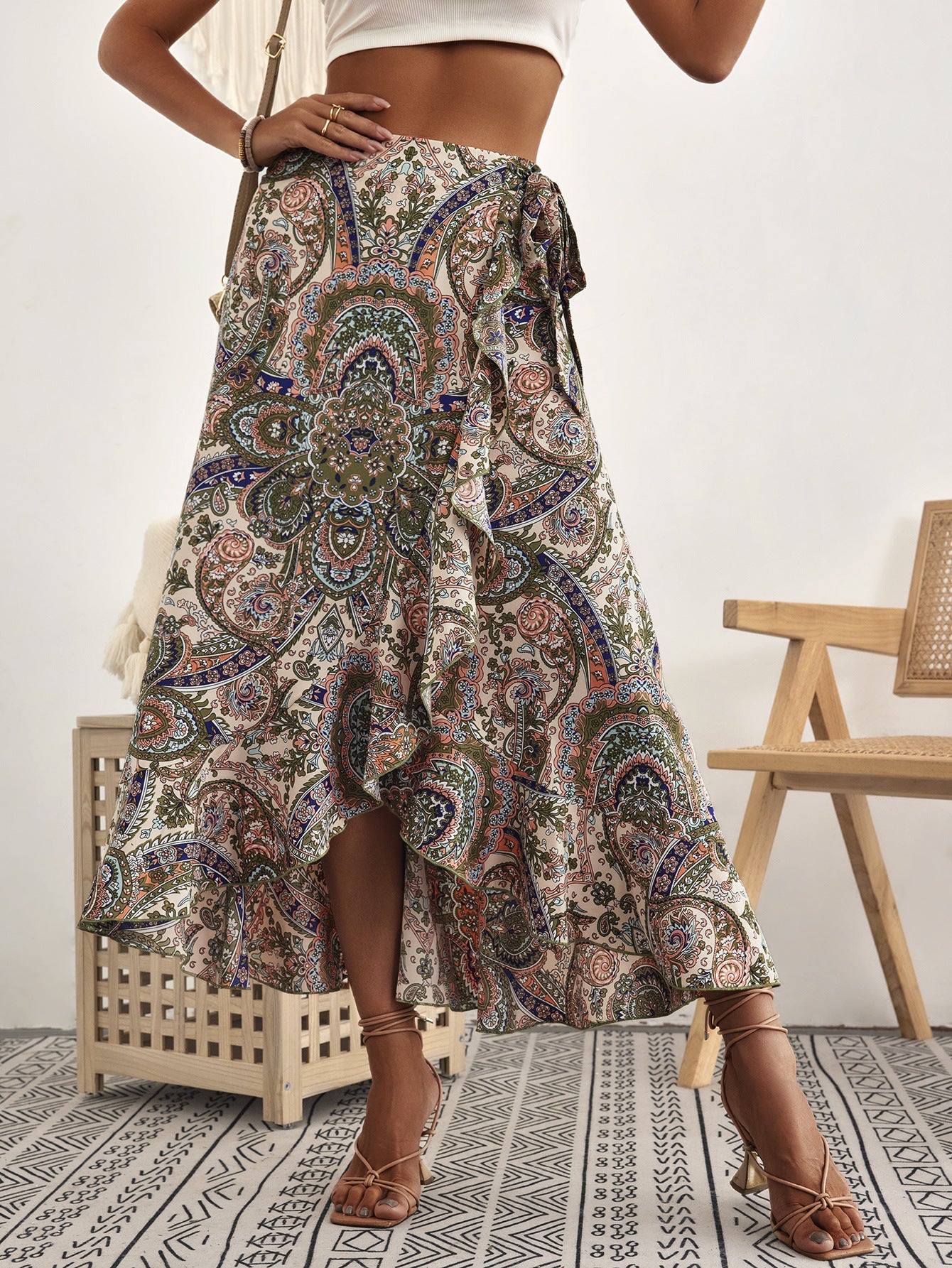 Boho Ruffle Greta  Pinterest-Inspired Skirt