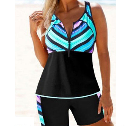 Floral Leaf Skirt Tankini by Greta 