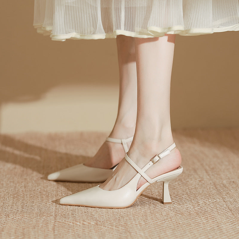 Elegant Greta  Pointed Toe High Heel Sandals