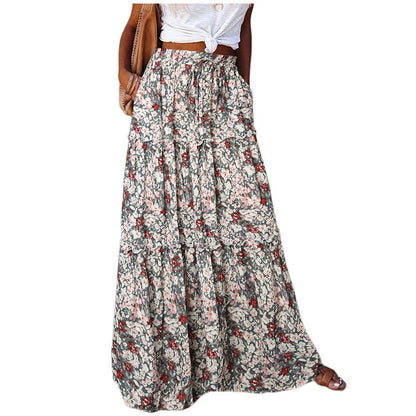Bohemian Print Greta  Maxi Skirt