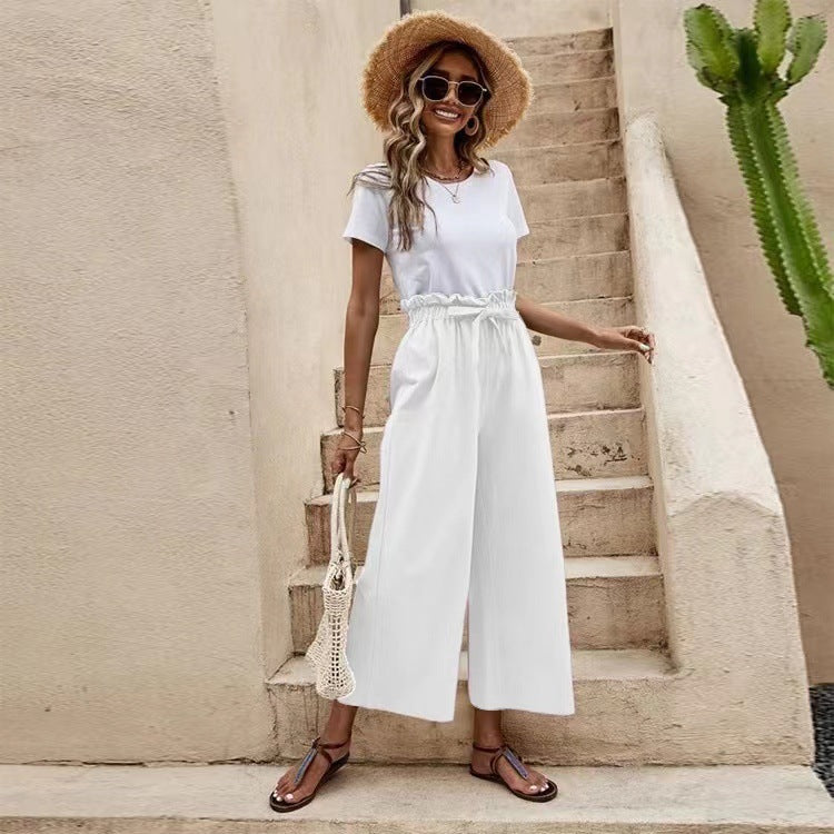 Pinterest-Inspired Greta  Linen Wide Leg Pants