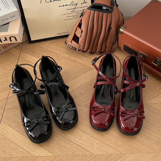 Chic Mary Jane Bow Heels by Greta 