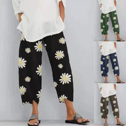 Daisy Print Harem Pants by Greta 