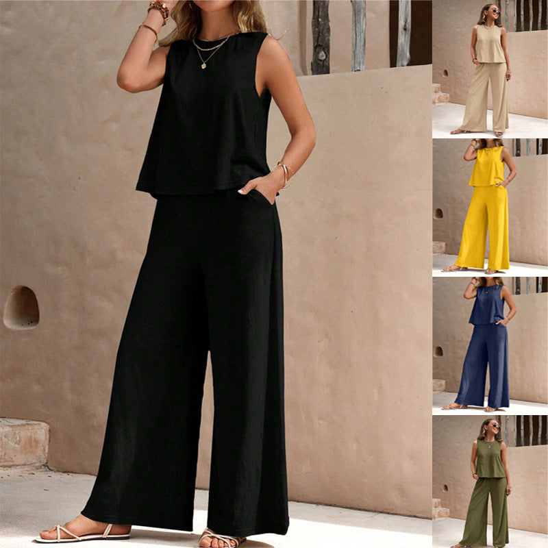 Elegant Loose Cotton Set by Greta 