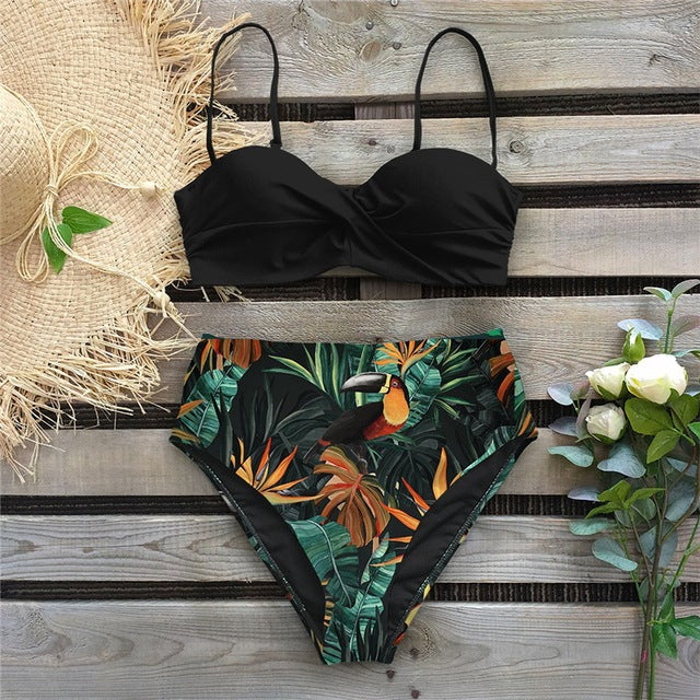Floral High Waist Bikini by Greta 