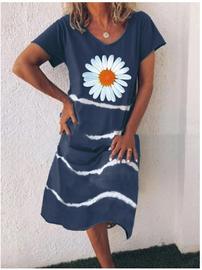 Sunflower Stripe Midi Dress by Greta 