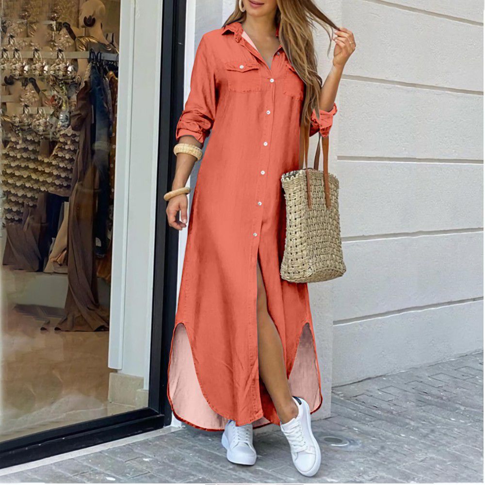 Chic Print Shirt Dress by Greta 