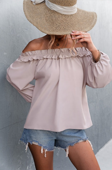 Chic Off-Shoulder Lantern Sleeve Top Greta 