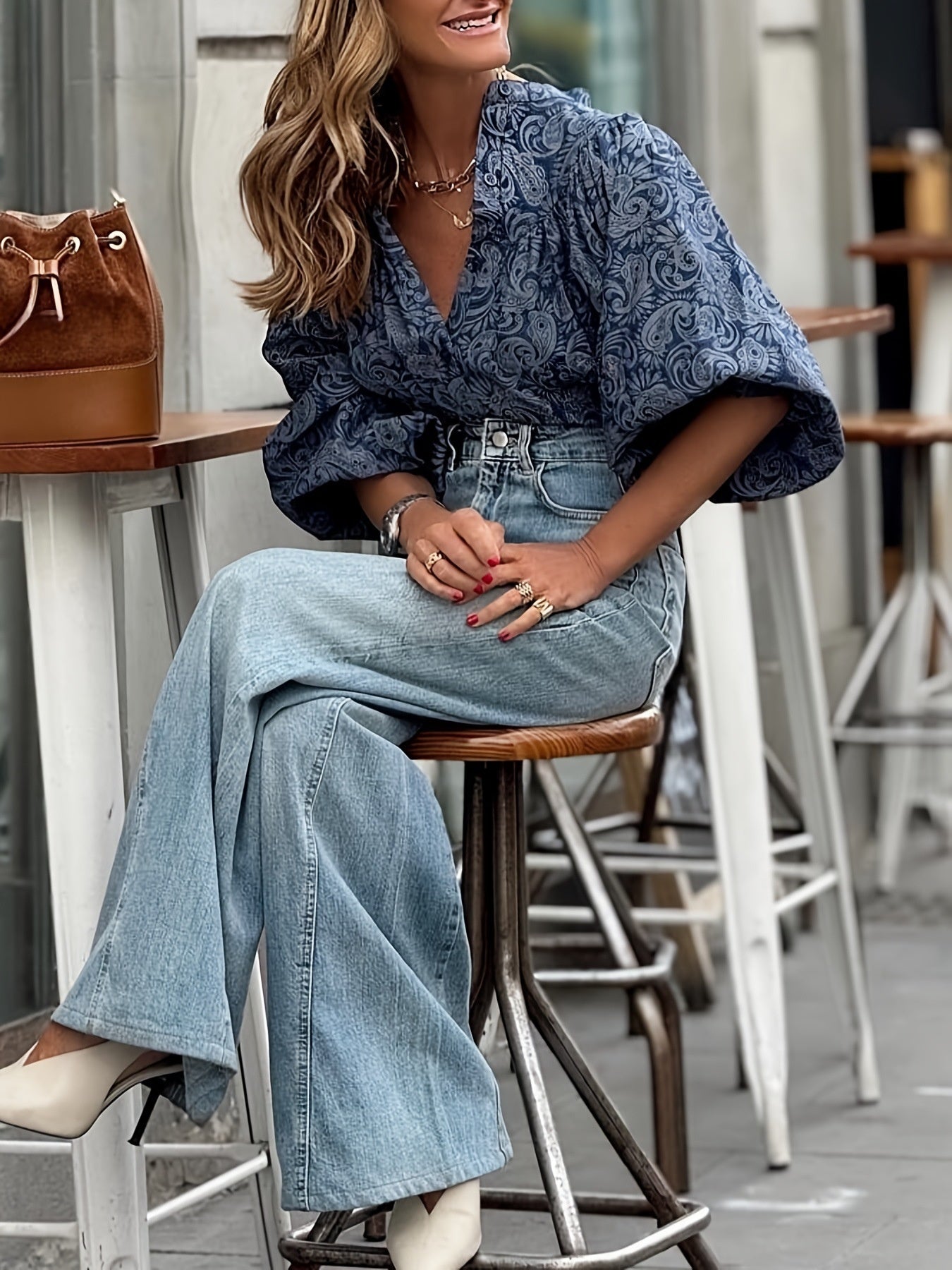 Elegant Puff Sleeve Blouse by Greta 