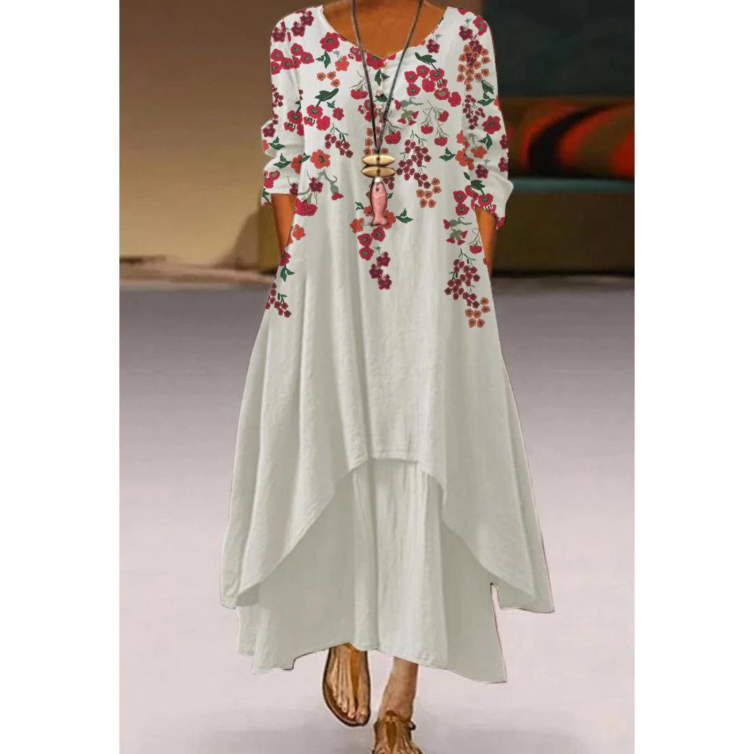Artistic Floral Swing Dress by Greta 