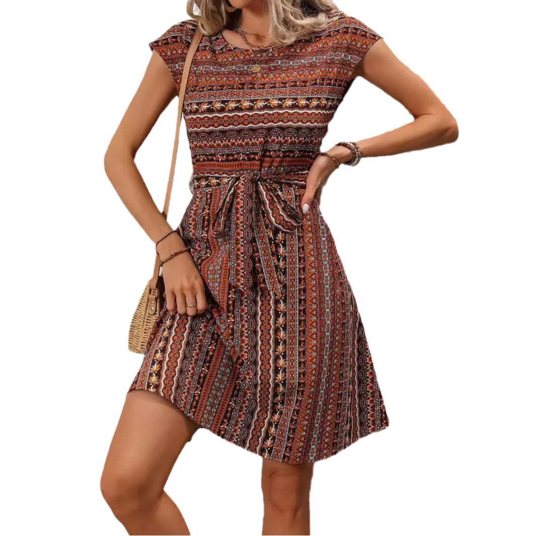 Boho Print A-Line Dress Greta  Summer Style