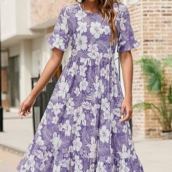 Floral Midi Greta  Summer Dress