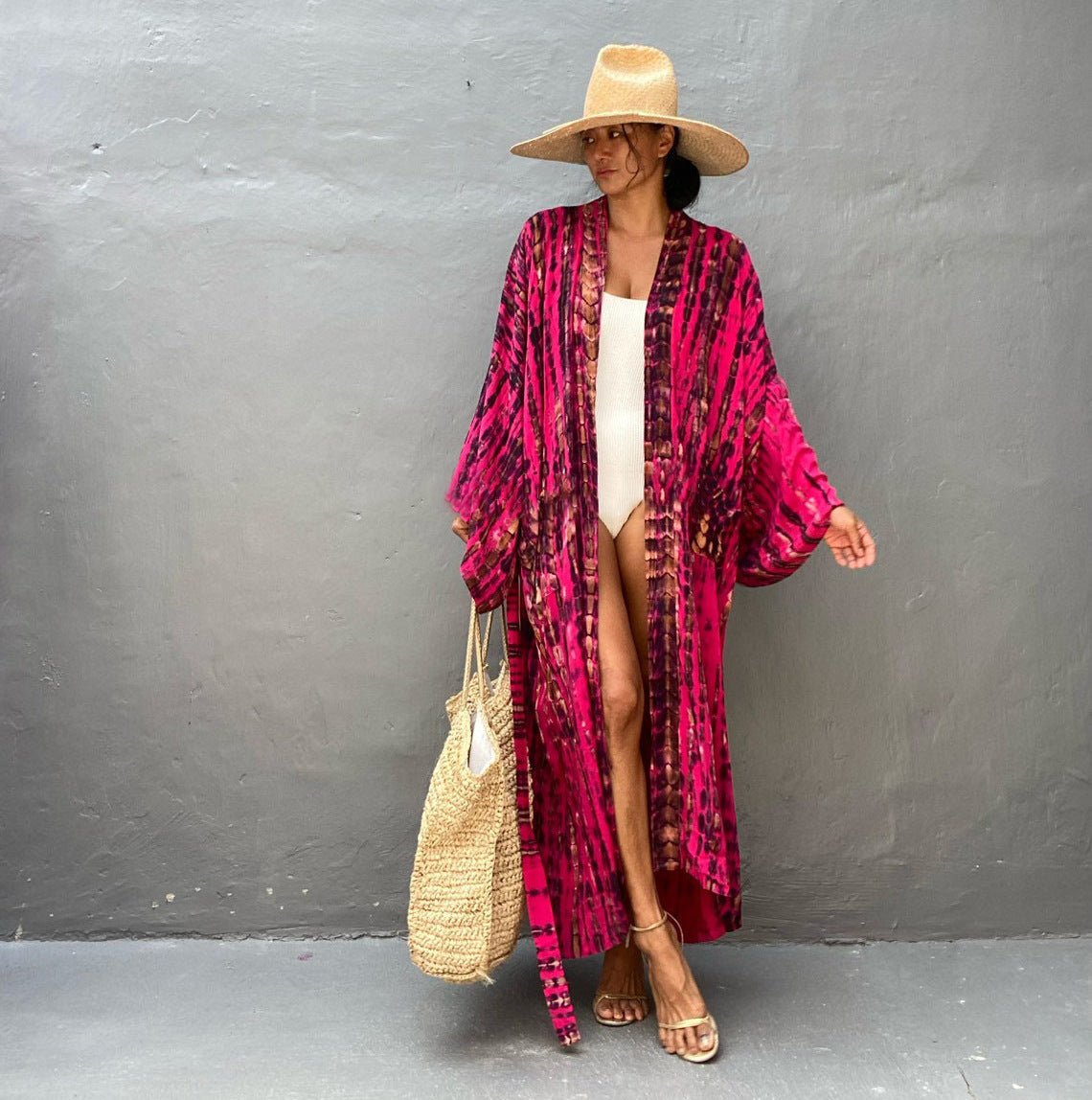 Vibrant Print Greta  Sun Protection Bikini Cover