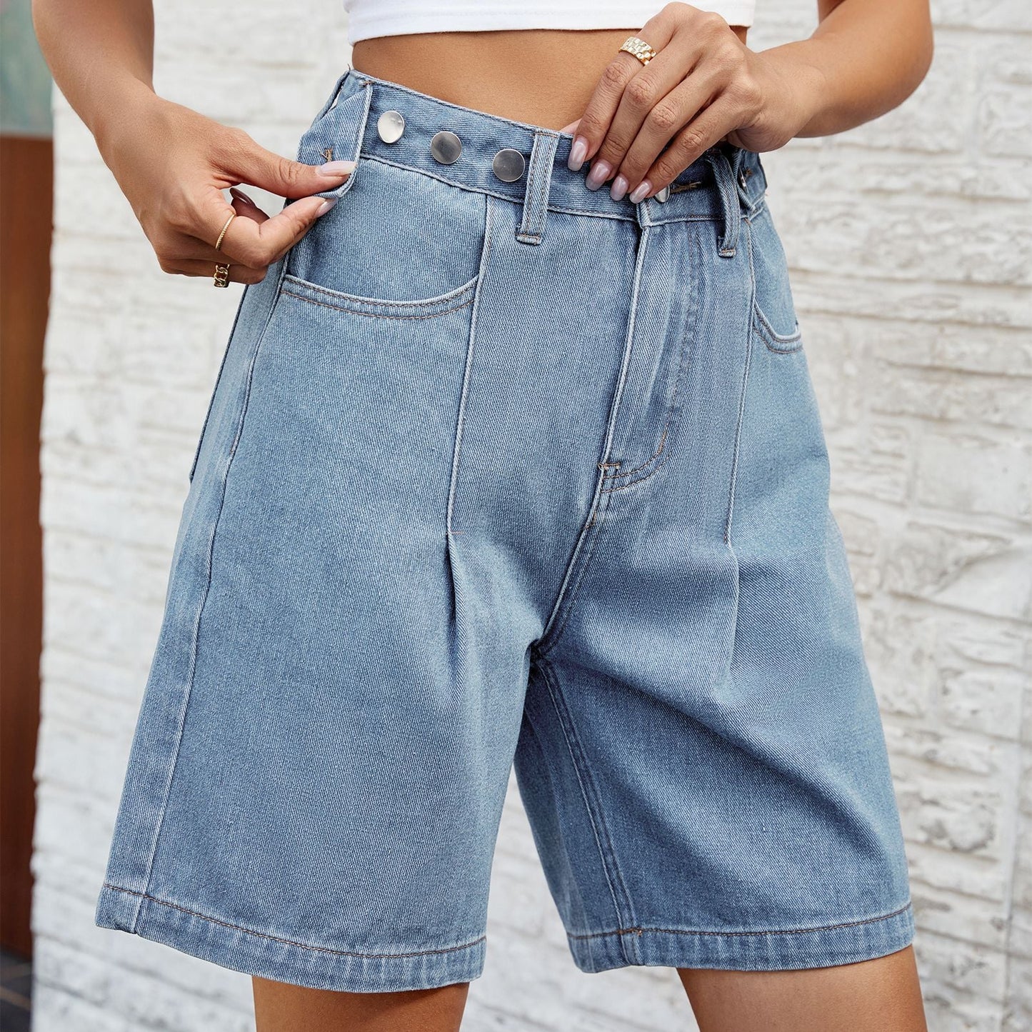 Adjustable Waist Denim Shorts Greta  Women’s