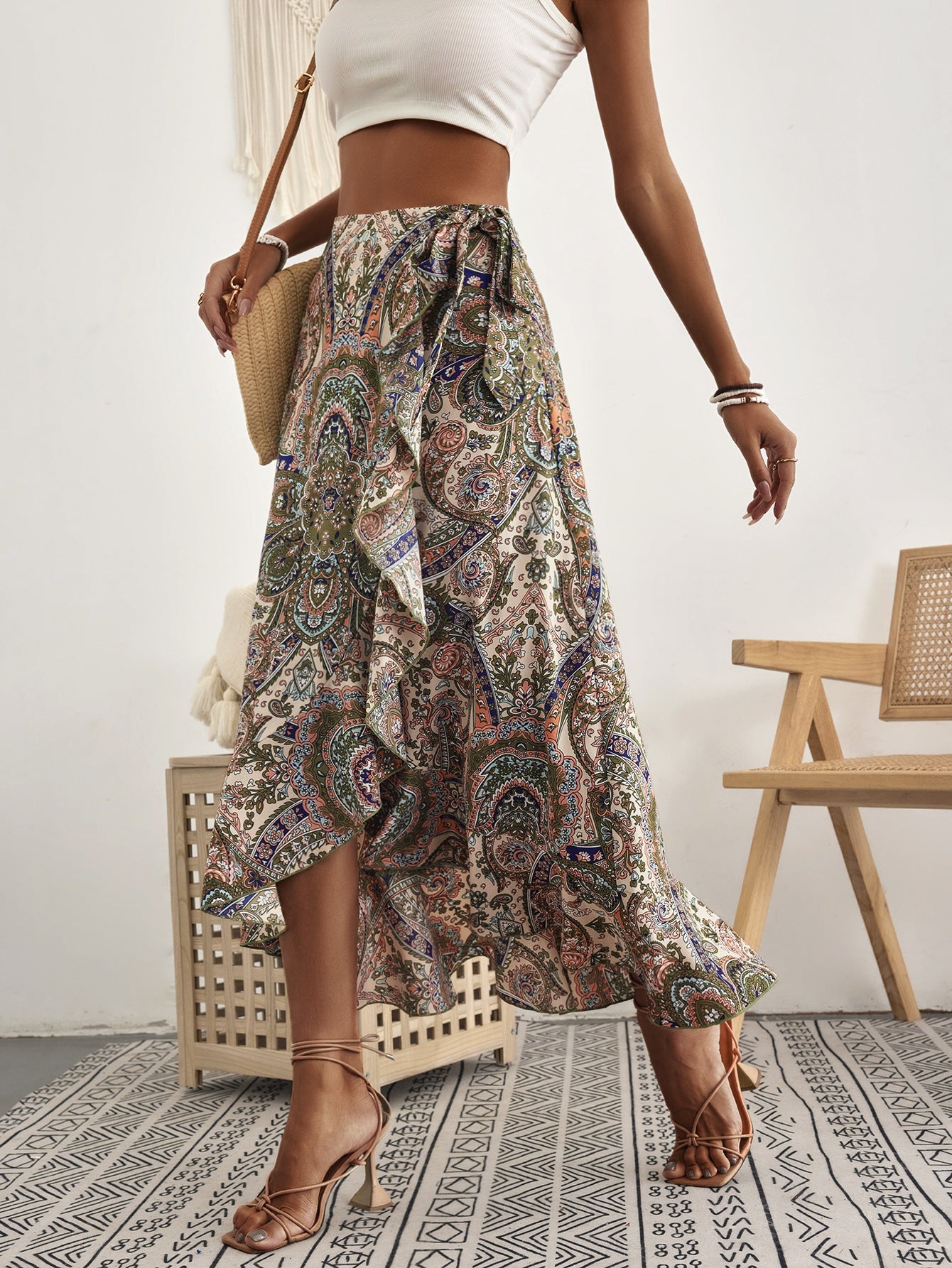 Boho Ruffle Greta  Pinterest-Inspired Skirt