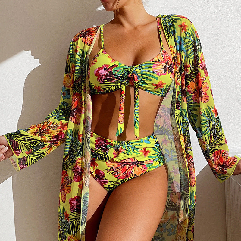 Floral Split Bikini Set by Greta 