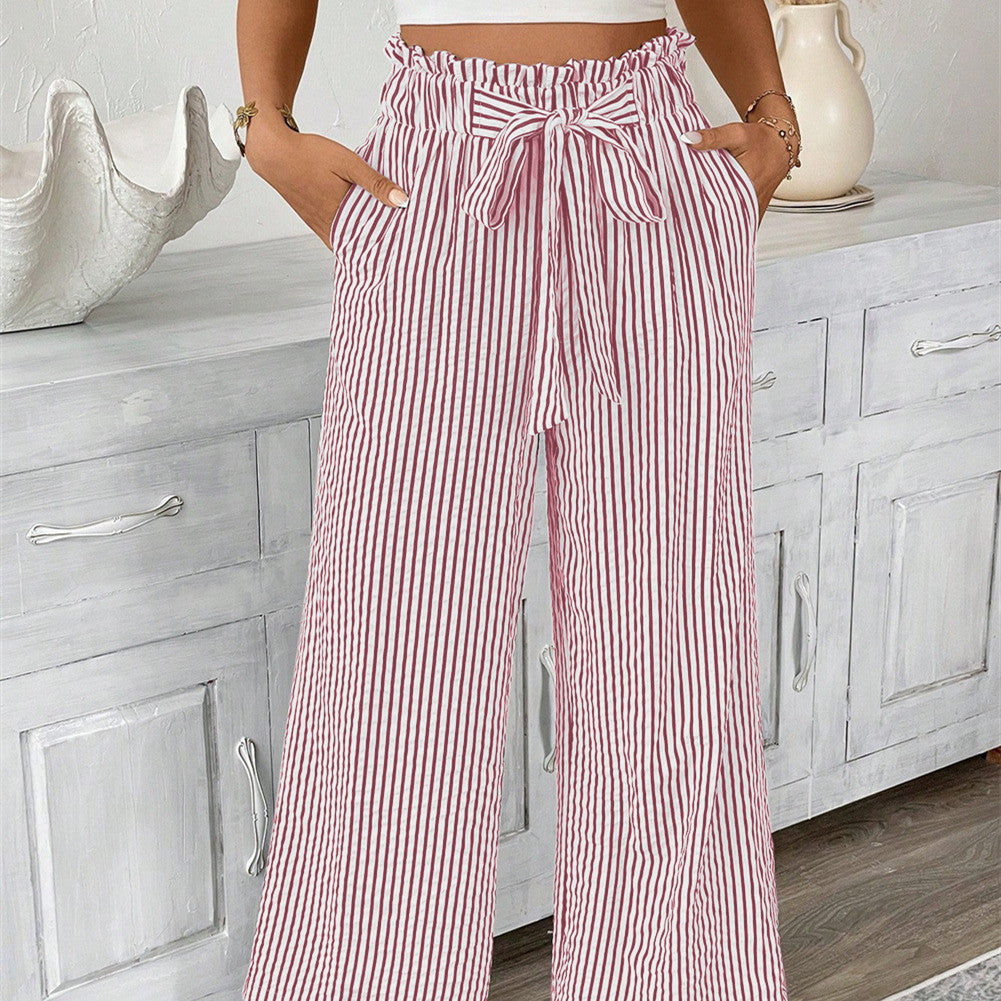 Striped Straight-Leg Pants by Greta 