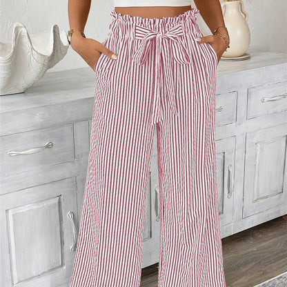 Striped Straight-Leg Pants by Greta 