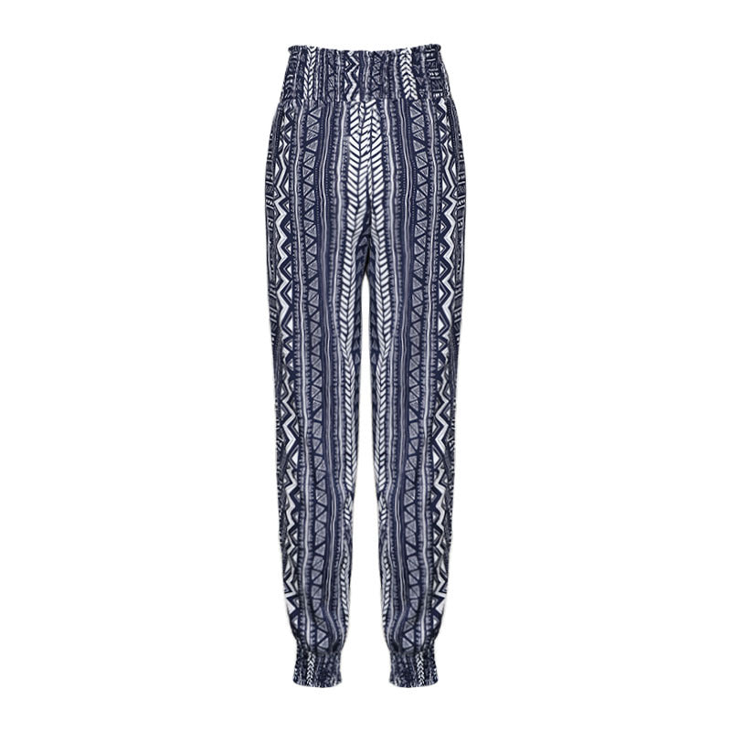 Boho High Waist Print Pants by Greta 