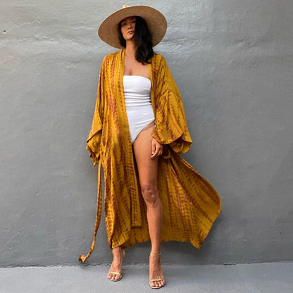 Vibrant Print Greta  Sun Protection Bikini Cover